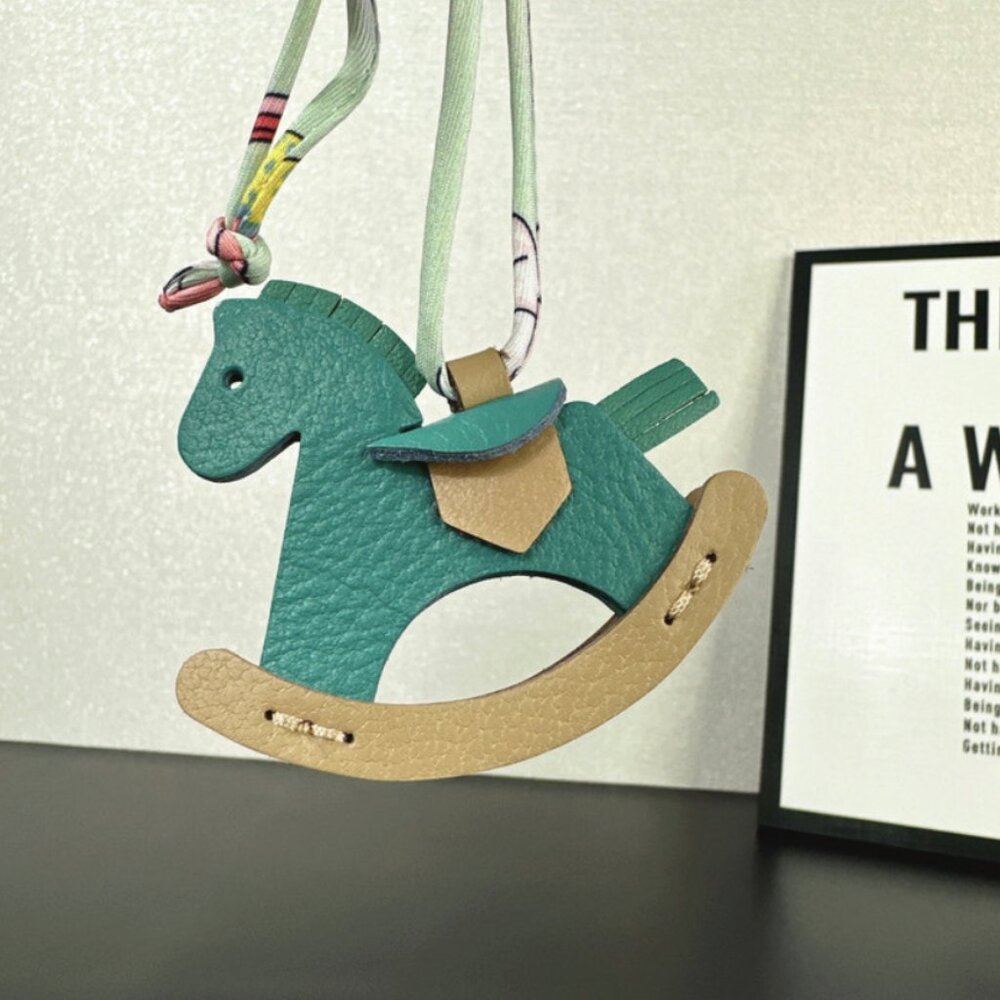 Horse Pegasus pony Bag Charm 1p Green